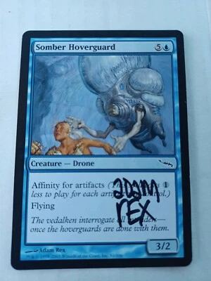 Somber Hoverguard Mirrodin Signed By Adam Rex    MTG - Image 1 of 2