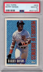 1994 Topps Barry Bonds #605 - PSA 10 - GIANTS - Bild 1 von 2