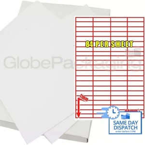 100 HOJAS DE ETIQUETAS DE IMPRESORA - 84 POR HOJA - 46x11mm - Imagen 1 de 5