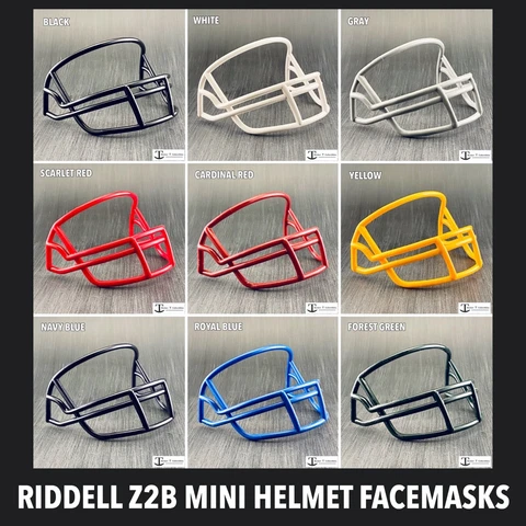 Riddell Z2B Plastic Mini Helmet Facemask Replacement Throwback OPO (13 Colors) Cover