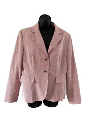 Larry Levine костюмы женщин красный/белый в полоску с подкладкой Blazer куртка карманы размер 12 - Изображение 1 из 4
