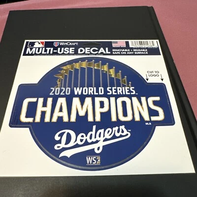 Los Angeles Dodgers 2020 World Series Champions Multi Use Decal 5x6 MLB - Image 1 of 2