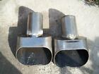 Pair of Stainless Steel Exhaust Tube Boxed Exhaust Tips 12.5" length, 4" O.D