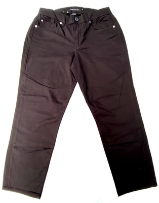 Calvin Klein Skinny Crop Jeans Women's Size 12 Black Stretch NEW - Image 1 of 4