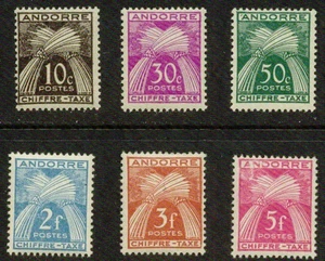 ANDORRA - 1943-8 - POSTAGE DUES - VF** - Bild 1 von 1