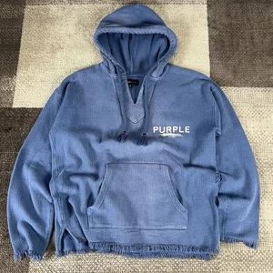 Lila Marken Strand Hoodie Herren Größe XS Oversized Blau Relaxed - Bild 1 von 7