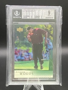 2001 Upper Deck Tiger Woods RC Rookie #1 BGS 9 COME NUOVO - Foto 1 di 2