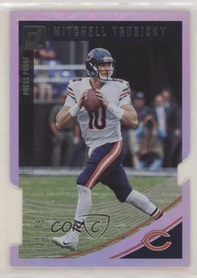 2018 Panini Donruss Press Proof Silver Die-Cut /75 Mitchell Trubisky #46 - Image 1 of 2