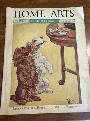 HOME ARTS Magazine June 1938 Needlecraft Vintage Fashion Cooking - Image 1 of 4