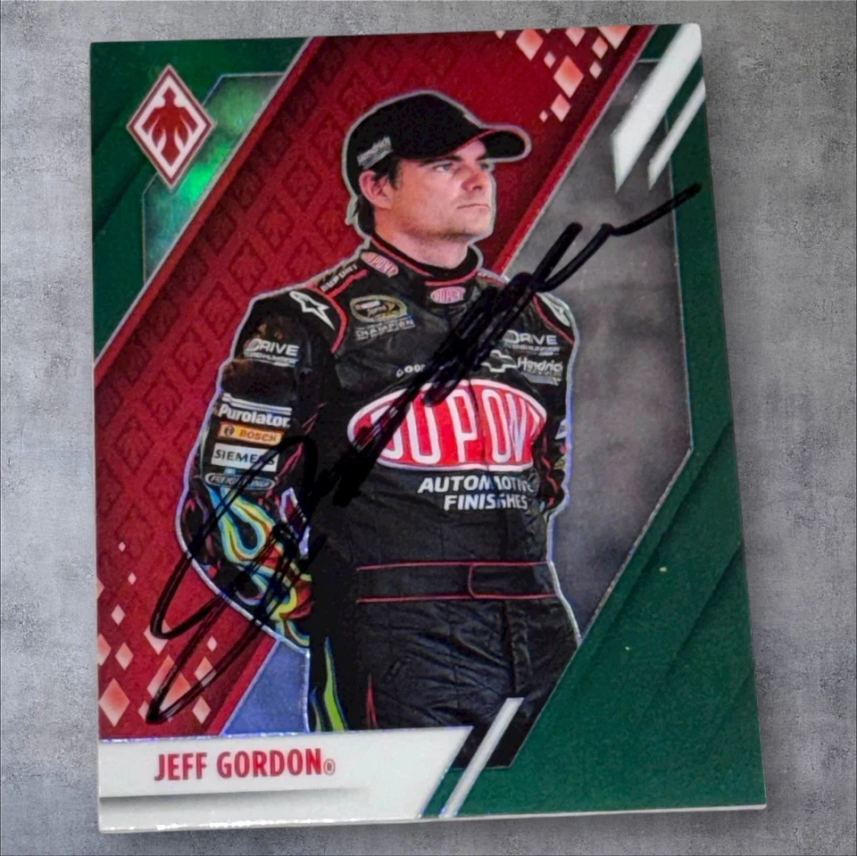 Jeff Gordon 4-TIME CHAMPION autographed NASCAR HOFer card CHRONICLES PHOENIX #1 - Image 1 of 1