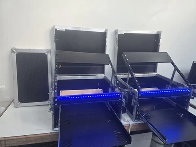 Swan Flightcase 52x53x32cm w/ 10U Rack Sloping Top Section & draws  - Image 1 of 4