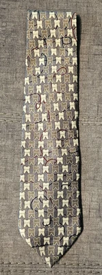 Corbata de dentista Ralph Marlin & Co 100 % dientes gris seda con hilo dental Lisa M Davie 2000 Foto 1 de 4