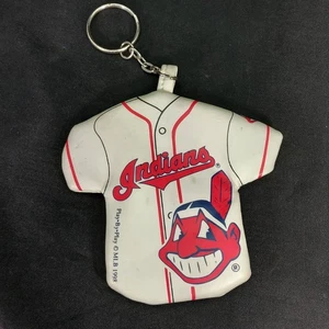 Cleveland Indians Coin Pouch Purse Holder Keychain Baseball Vintage 1998 - Picture 1 of 2