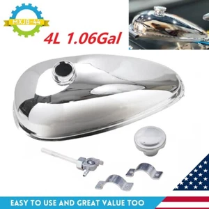 1.06 Gal Gas Fuel Bright Coating Fuel Tank For 80cc 66cc 49cc Motorized Bicycle - Picture 1 of 6