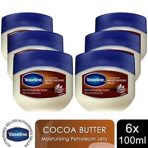 Vaseline Vaseline feuchtigkeitsspendende Kakaobutter für trockene Haut 100ml, 6er Pack - Bild 1 von 8