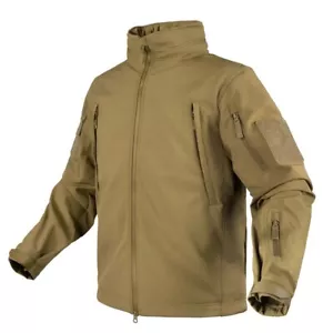 Condor 602-498 Summit Soft Shell Breathable Waterproof Army Combat Jacket-Brown - Picture 1 of 7