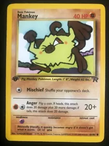 Pokemon 1. Edition 41/82 Mankey Team Rocket Common NM - Bild 1 von 2