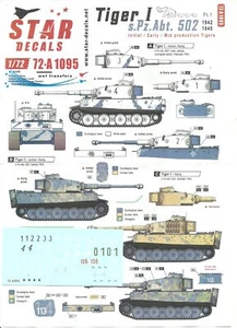Star Decals 1/72 Tiger I of s.Pz.Abt.502 Part 1 - Picture 1 of 1