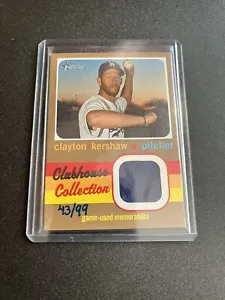 Clayton Kershaw 2020 Topps Heritage Clubhouse Collection Gold /99 Relic #CCR-CK - Picture 1 of 2