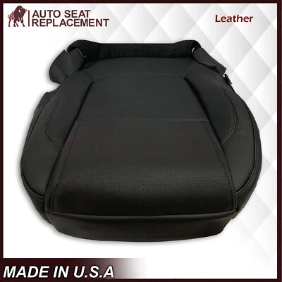 Ford Explorer 2013 2014 2015 Perforated Leather Driver Bottom Seat Cover Black - Image 1 of 4