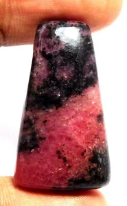 100% Natural Rhodonite Fancy Shape Cabochon Loose Gemstone 34x19x7mm 49.35Cts - Picture 1 of 7