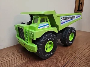 Vintage Nylint Sound Machine Dump Truck 1991 Green Metal - Construction Truck - Picture 1 of 10