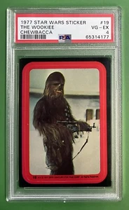 1977 Star Wars Sticker #19 The Wookie Chewbacca PSA 4 Cert #65314177 - Picture 1 of 12