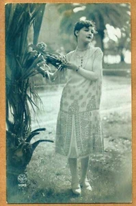 Postal de saludos de Letonia 1927 con Madona 'C' Cancelar 1 - Imagen 1 de 2