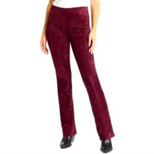 BlankNYC Neu Bordeaux Wildlederimitat Flare Wein Burgundy 26 - Bild 1 von 9