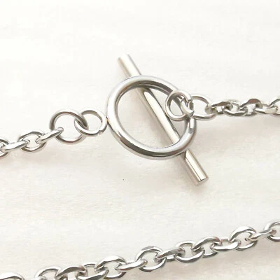 304 Stainless Steel Bar Round Ring Toggle Clasp Jewelry Making Findings  - Image 1 of 4