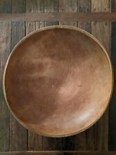 Vintage Primitive Wood Wooden Bowl 11" Diameter Farmhouse Dough