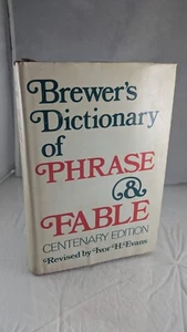 Brewer's Dictionary of Phrase and Fable Centenary Edition 1970 hardback book - Bild 1 von 6