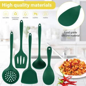 5 Pcs Cooking Utensils Set Nonstick Silicone Cookware Set Heat Resistant tezMI - Picture 1 of 10