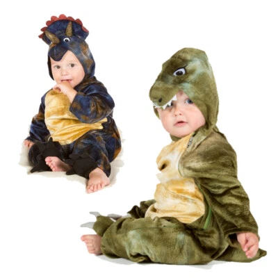 BABY BOYS DINOSAUR COSTUME T REX TRICERATOPS FANCY DRESS OUTFIT KIDS 1-3 YEARS - Image 1 of 3