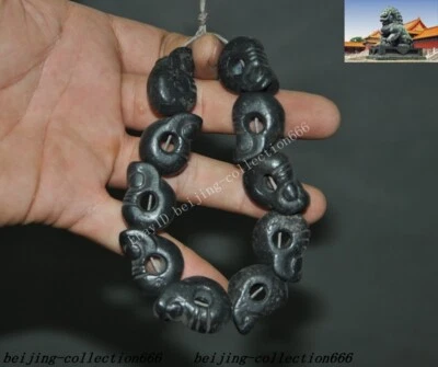 Pulsera amuleto dragón cerdo hierro meteorito cultura china Hongshan cadena de mano Foto 1 de 4