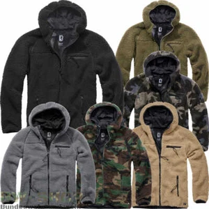 BRANDIT TEDDYFLEECE WORKER JACKE MIT KAPUZE WINTERJACKE JAGD OUTDOOR FLEECEJACKE - Bild 1 von 7