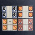 2/9055 France Stamp 1946 10-60c Set Of Gutter Blocks MNHOG Beautiful Coll