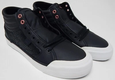 DC Evan Hi SE Size 11 M EU 43 Women's Leather Skateboard Shoes Black ADJS300182 - Image 1 of 4