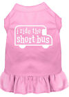 Robe sérigraphie I Ride The Short Bus rose clair