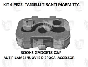 Per Fiat Grande Punto 1.4 16V 95Hp 10.2005> Kit 6pz Tiranti Tassello Marmitta - Foto 1 di 1