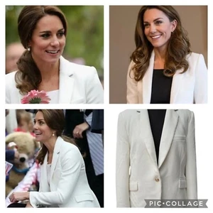 RARE ZARA OFF WHITE ECRU TEXTURED WAFFLE JACKET BLAZER ASO ROYAL KATE XS Uk 6 2 - Picture 1 of 10