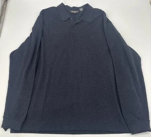 Camisa Polo Eddie Bauer Para Hombre XXL Cuello Azul Marino 1/4 Botón Manga Larga - Imagen 1 de 8