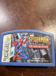 LEAPFROG LEAPSTER SPIDER-MAN THE CASE OF THE SINISTER SPELLER GAME CARTRIDGE 124 - Picture 1 of 3