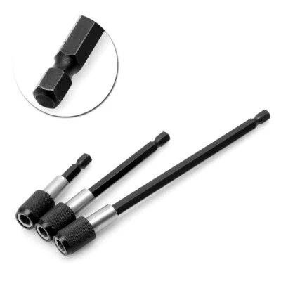 3Pcs Magnetic Extension Bit Holder Steel 1/4" Hex Screwdriver Drill Extra Long - Image 1 of 4