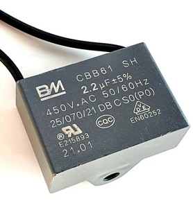 Condensatore avviamento ventola motore CBB61 BM 2.2 uF 450V venditore UK 2.2uF–rif:ba966 - Foto 1 di 2