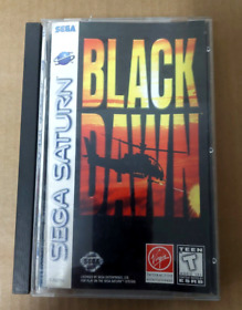 Sega Saturn Black Dawn in case w/registration card & manual (case damage)