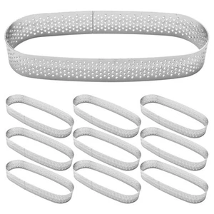 10er Pack ovale Tarte, perforiert Backen, Gebäck, Edelstahl Kuchen Tarte8832 - Bild 1 von 10