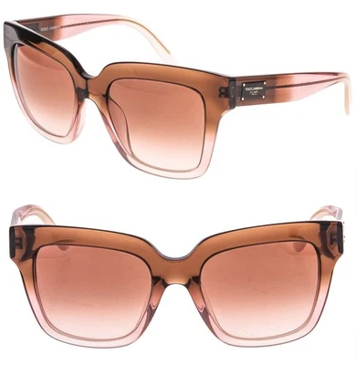 DOLCE & GABBANA DG4286 4286 Brown Powder Pink Gradient Square Logo Sunglasses - Image 1 of 4