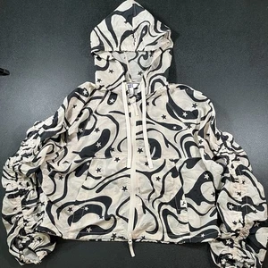 JoyLab Packable Jacket Womens Printed Windbreaker Zip Up Size Small Celestial - Picture 1 of 5
