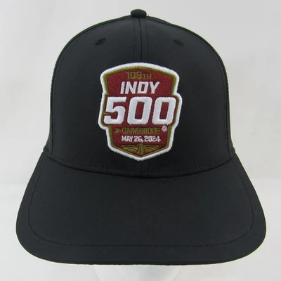 Sombrero Indianápolis 500 2024 negro correa ajustable 108TH logotipo para correr Foto 1 de 4